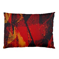 Surface Line Pattern Red Pillow Case by Simbadda