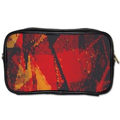 Surface Line Pattern Red Toiletries Bags 2-side by Simbadda