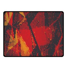 Surface Line Pattern Red Double Sided Fleece Blanket (small) 