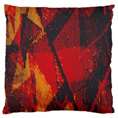 Surface Line Pattern Red Standard Flano Cushion Case (two Sides)