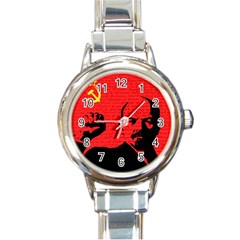 Lenin  Round Italian Charm Watch