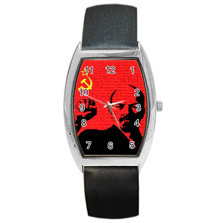 Lenin  Barrel Style Metal Watch