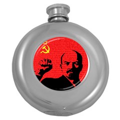 Lenin  Round Hip Flask (5 oz)