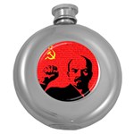 Lenin  Round Hip Flask (5 oz) Front