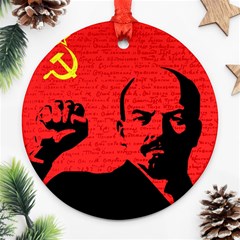 Lenin  Round Ornament (two Sides) by Valentinaart