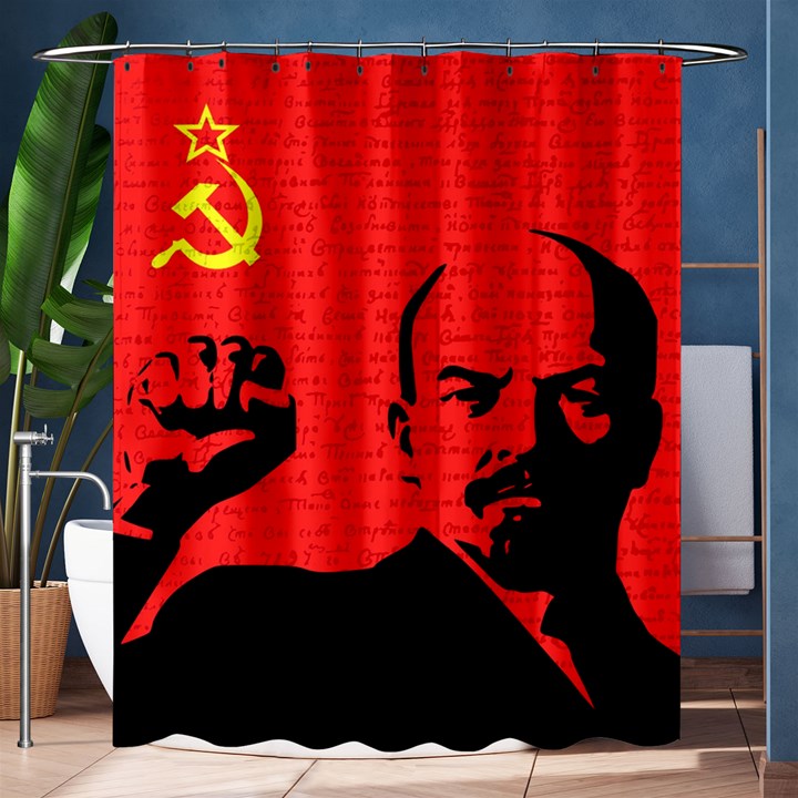 Lenin  Shower Curtain 60  x 72  (Medium) 