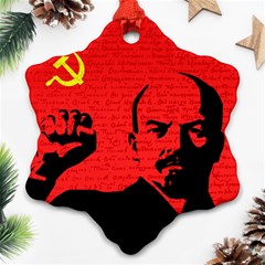 Lenin  Snowflake Ornament (Two Sides)