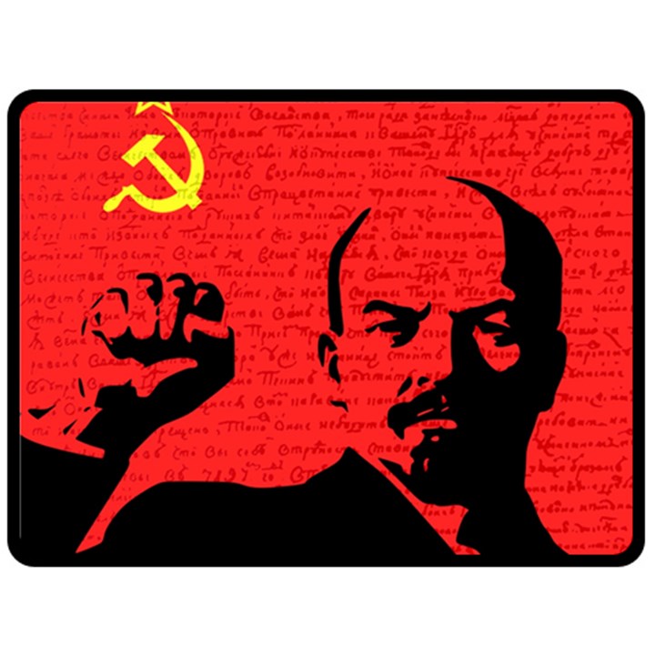 Lenin  Double Sided Fleece Blanket (Large) 