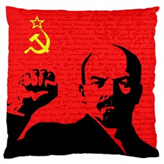 Lenin  Large Flano Cushion Case (Two Sides)