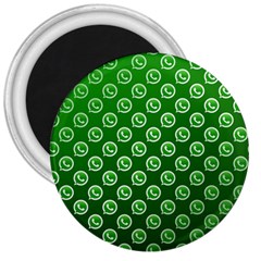 Whatsapp Logo Pattern 3  Magnets by Simbadda