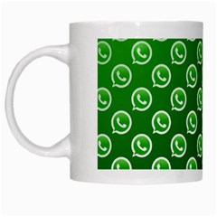 Whatsapp Logo Pattern White Mugs