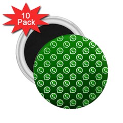 Whatsapp Logo Pattern 2 25  Magnets (10 Pack)  by Simbadda