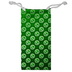 Whatsapp Logo Pattern Jewelry Bag by Simbadda