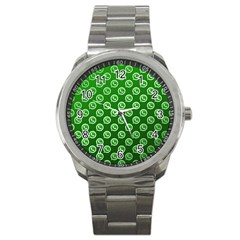 Whatsapp Logo Pattern Sport Metal Watch by Simbadda