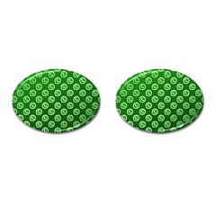 Whatsapp Logo Pattern Cufflinks (oval) by Simbadda