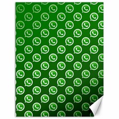 Whatsapp Logo Pattern Canvas 12  X 16   by Simbadda