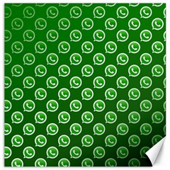 Whatsapp Logo Pattern Canvas 16  X 16  