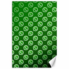 Whatsapp Logo Pattern Canvas 24  X 36  by Simbadda