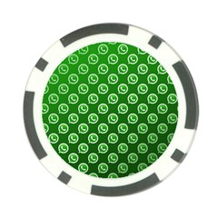 Whatsapp Logo Pattern Poker Chip Card Guard