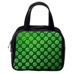 Whatsapp Logo Pattern Classic Handbags (one Side)