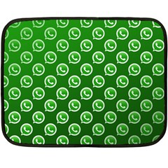 Whatsapp Logo Pattern Double Sided Fleece Blanket (mini)  by Simbadda