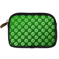 Whatsapp Logo Pattern Digital Camera Cases by Simbadda