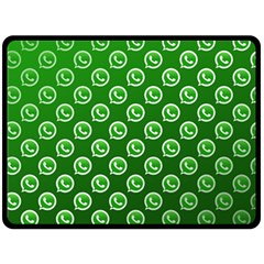 Whatsapp Logo Pattern Fleece Blanket (large) 