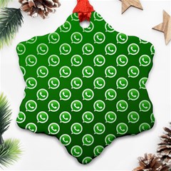 Whatsapp Logo Pattern Ornament (snowflake)