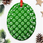 Whatsapp Logo Pattern Ornament (Oval Filigree) Front