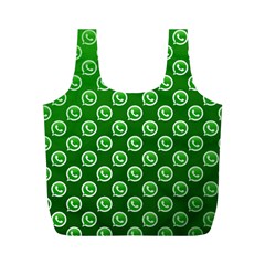 Whatsapp Logo Pattern Full Print Recycle Bags (m) 