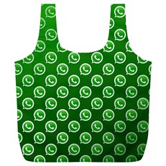 Whatsapp Logo Pattern Full Print Recycle Bags (l) 