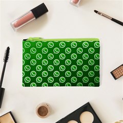 Whatsapp Logo Pattern Cosmetic Bag (xs)