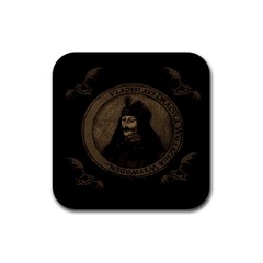 Count Vlad Dracula Rubber Square Coaster (4 Pack) 