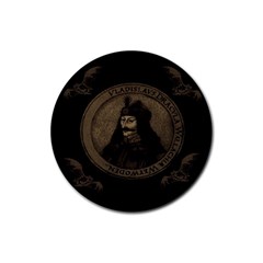 Count Vlad Dracula Rubber Round Coaster (4 Pack)  by Valentinaart