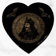 Count Vlad Dracula Jigsaw Puzzle (heart) by Valentinaart