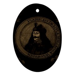 Count Vlad Dracula Oval Ornament (two Sides) by Valentinaart