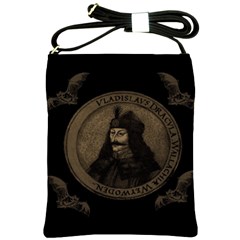 Count Vlad Dracula Shoulder Sling Bags by Valentinaart