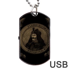 Count Vlad Dracula Dog Tag Usb Flash (two Sides) by Valentinaart