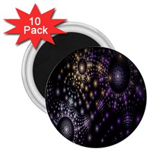 Fractal Patterns Dark Circles 2 25  Magnets (10 Pack) 