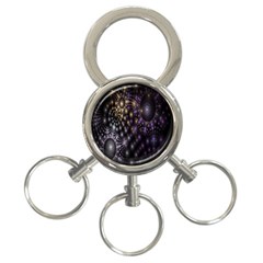 Fractal Patterns Dark Circles 3-ring Key Chains by Simbadda