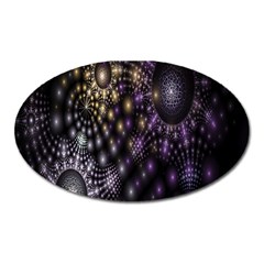 Fractal Patterns Dark Circles Oval Magnet