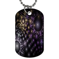 Fractal Patterns Dark Circles Dog Tag (one Side)