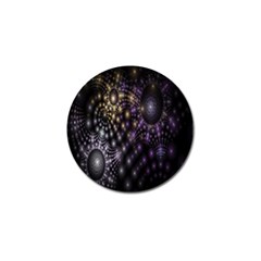 Fractal Patterns Dark Circles Golf Ball Marker by Simbadda