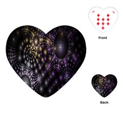 Fractal Patterns Dark Circles Playing Cards (heart) 