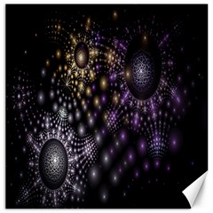 Fractal Patterns Dark Circles Canvas 12  X 12   by Simbadda