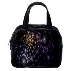 Fractal Patterns Dark Circles Classic Handbags (one Side)