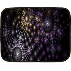 Fractal Patterns Dark Circles Double Sided Fleece Blanket (mini) 