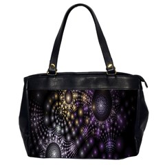 Fractal Patterns Dark Circles Office Handbags (2 Sides) 