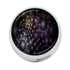 Fractal Patterns Dark Circles 4-port Usb Hub (one Side)