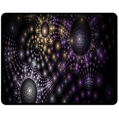 Fractal Patterns Dark Circles Fleece Blanket (medium) 